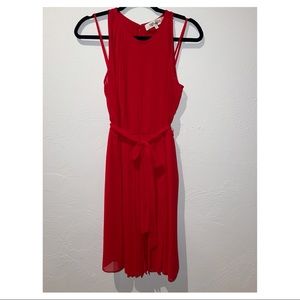 Diane von Furstenberg- Red pleated dress, size 6.